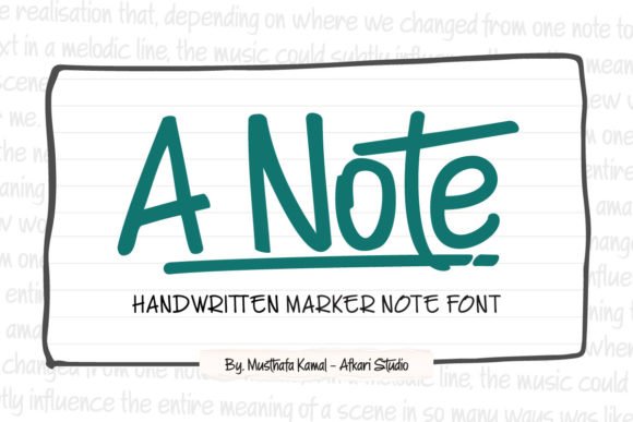 A Note Font - Featured Image