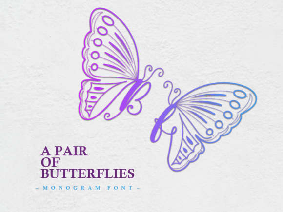 A Pair of Butterflies Font - Featured Image