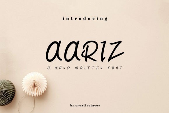 Aariz Handwritten Font - Featured Image