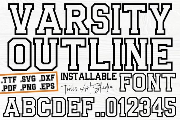 Ab Varsity Outline Font - Featured Image