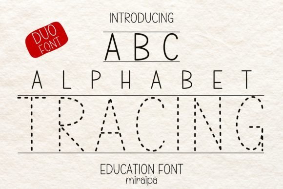 Abc Alphabet Tracing Font - Featured Image