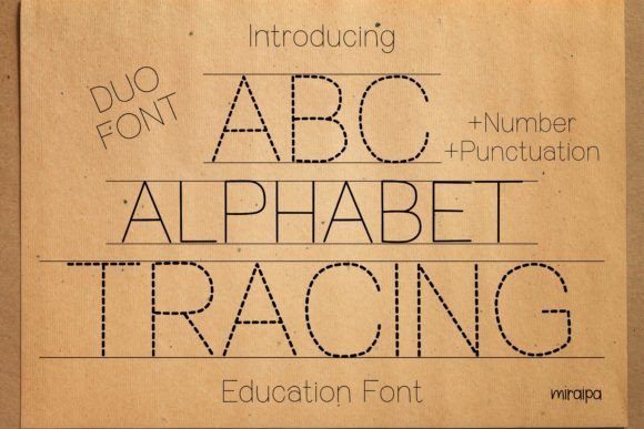 Abc Alphabet Tracing Font - Featured Image