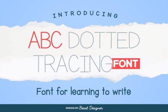Abc Dotted Tracing Font - Featured Image