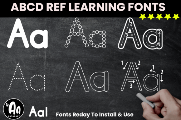 Abc Tracing Alphabets Font - Featured Image