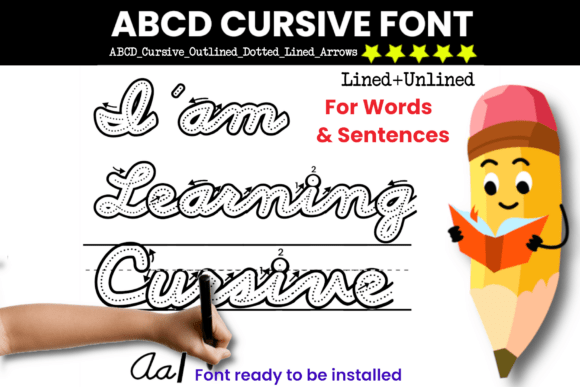Abcd Cursive Font - Featured Image