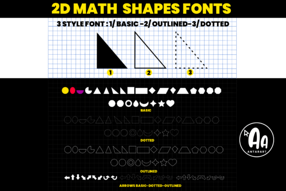 Abcd Ref 2d Shapes Outlined Font - Featured Image