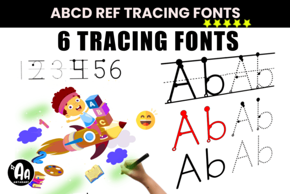 Abcd Ref Alphabet Tracing Pack Font - Featured Image