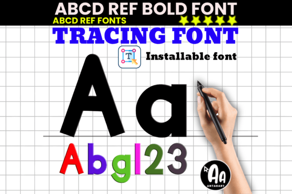Abcd Ref Bold Tracing Font - Featured Image