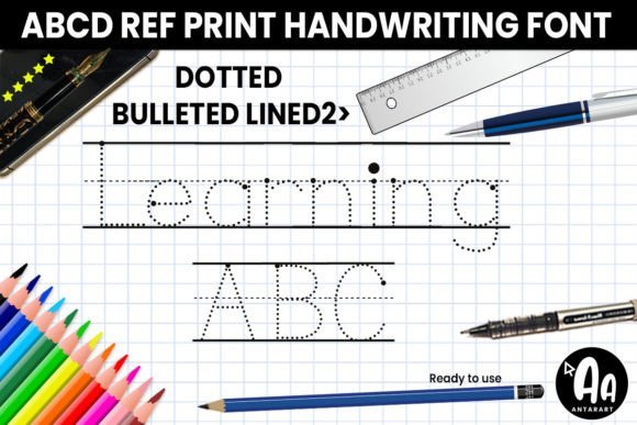 Abcd Ref Dotted Bulleted Lined2 Font - Featured Image