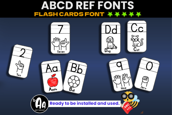 Abcd Ref Flash Cards Font - Featured Image