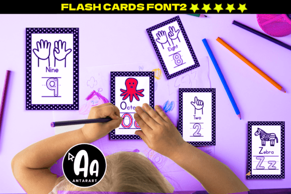 Abcd Ref Flash Cards polka Dot Font - Featured Image