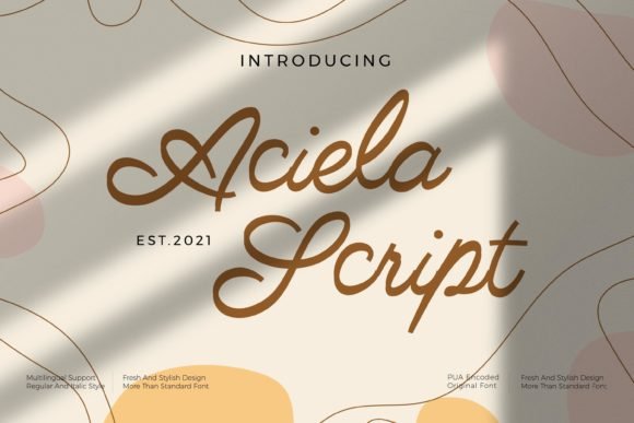 Aciella Script Font - Featured Image