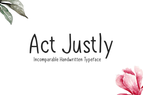 Act Justly Font - Featured Image