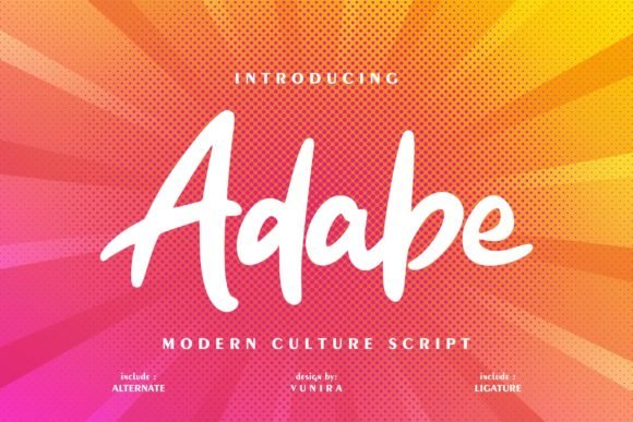 Adabe Font - Featured Image