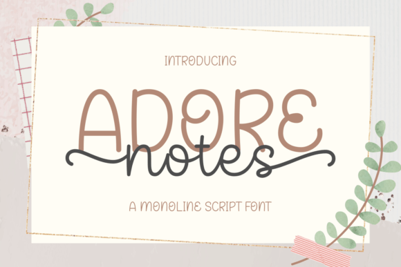 Adore Notes Font - Featured Image