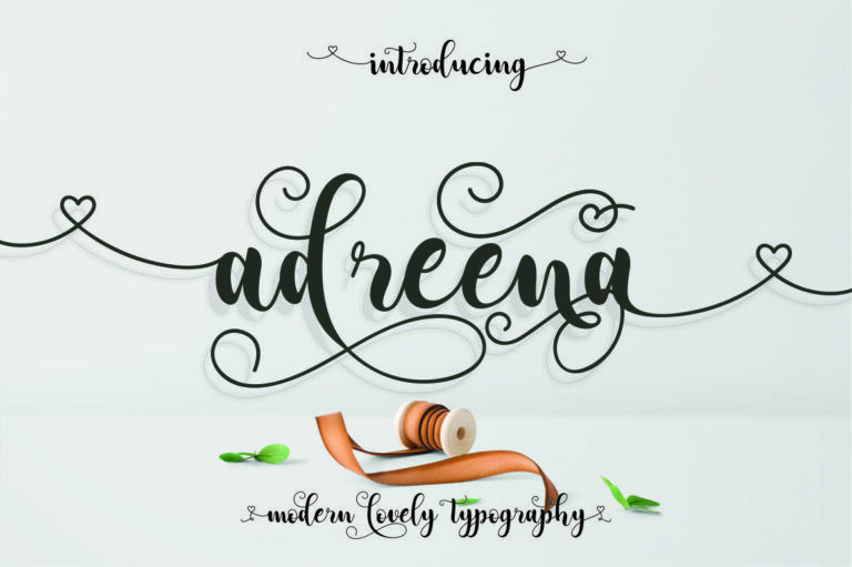 Adreena Script Font - Featured Image