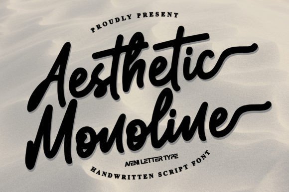 Aesthetic Monoline Font - Featured Image