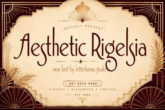 Aesthetic Rigelsia Font - Featured Image
