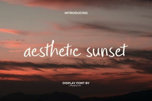 Aesthetic Sunset Font - Featured Image