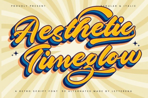 Aesthetic Timeglow Font - Featured Image