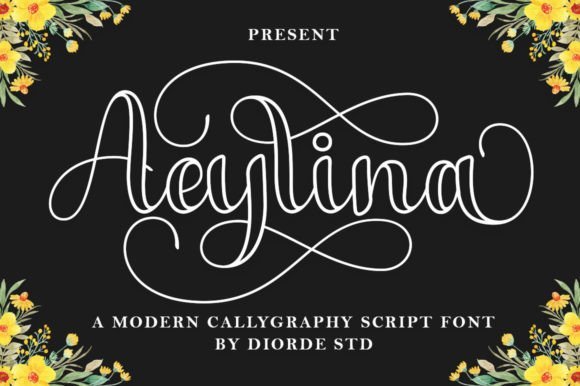 Aeylina Outline Font - Featured Image