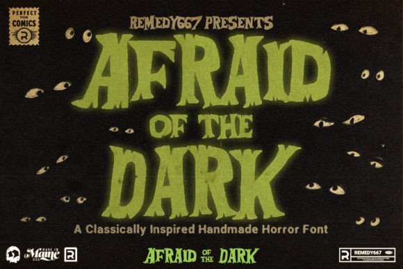 Afraid of the Dark Font - Featured Image