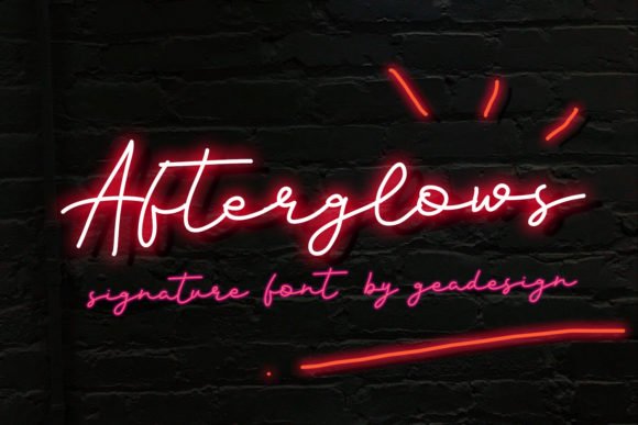 Afterglows Font - Featured Image