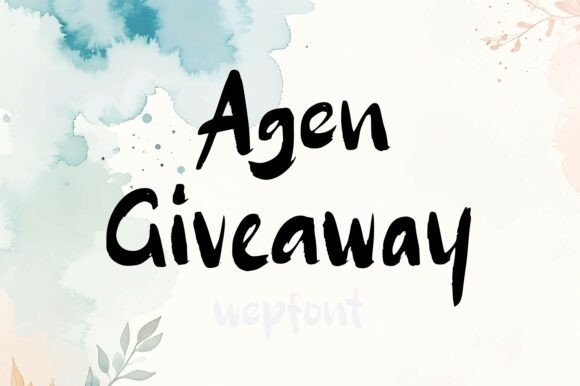 Agen Giveaway Font - Featured Image