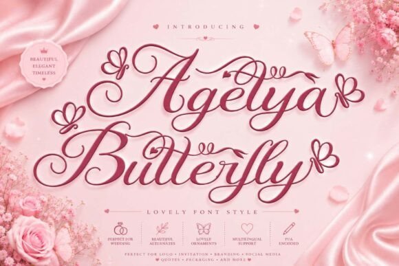 Agetya Butterfly Font - Featured Image