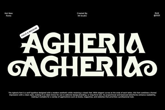 Agheria Duo Font - Featured Image