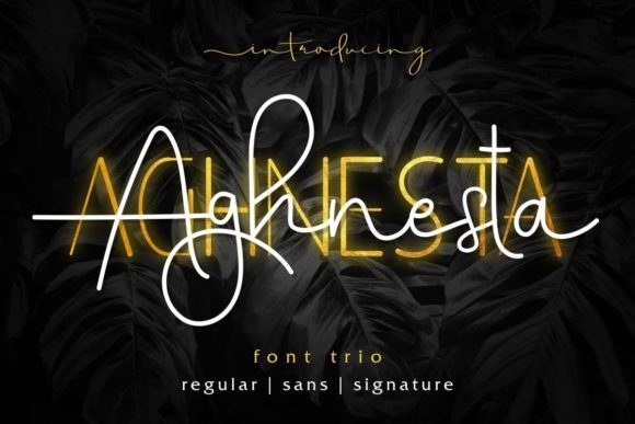 Aghnesta Trio Font - Featured Image