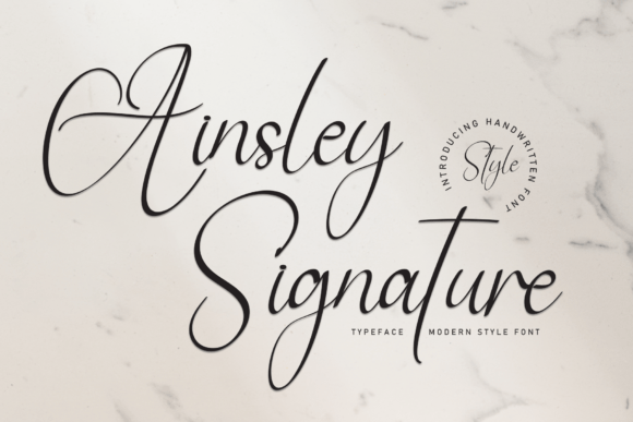 Ainsley Signature Font - Featured Image