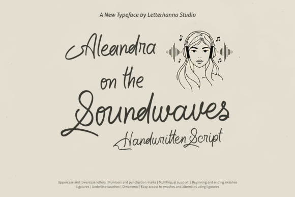 Aleandra on the Soundwaves Font - Featured Image
