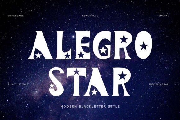 Alegro Star Font - Featured Image