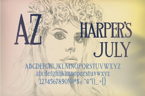 AZ Harpers July Font - Featured Image