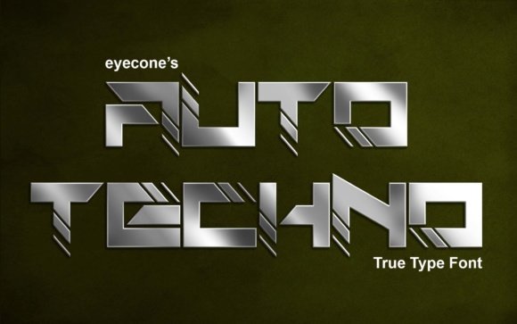 Auto Techno Font - Featured Image