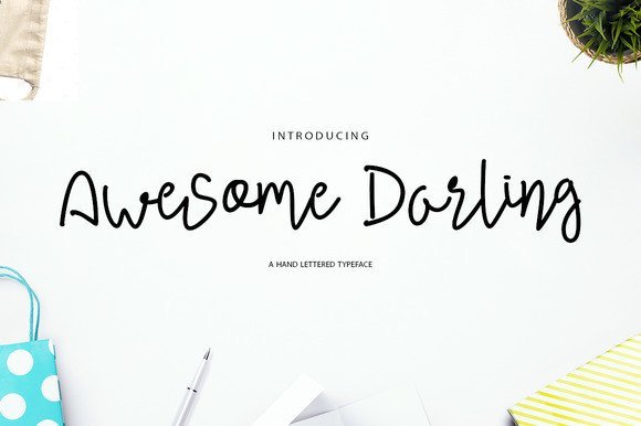 Awesome Darling Font - Featured Image