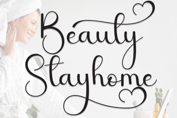 Beauty Stayhome Font - Featured Image