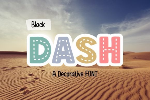Black Dash Font - Featured Image