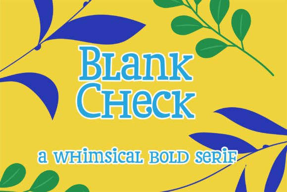 Blank Check Font - Featured Image