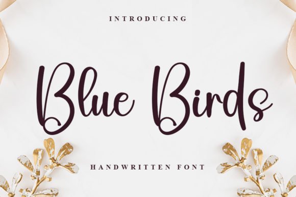 Blue Birds Font - Featured Image