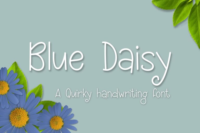 Blue Daisy Font - Featured Image