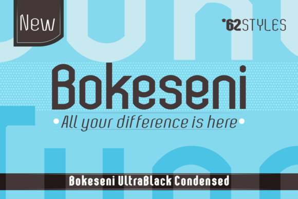 Bokeseni UltraBlack Condensed Font - Featured Image