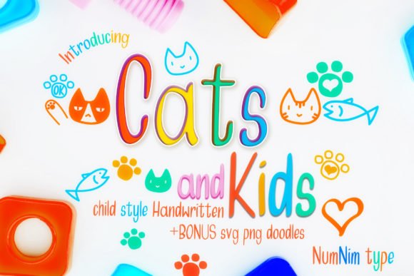 Cats and Kids Font - Featured Image