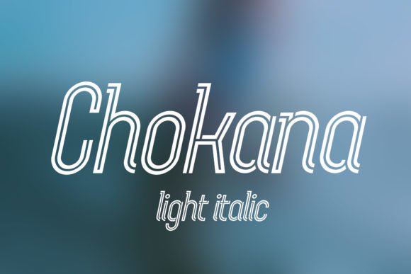 Chokana Light Italic Font - Featured Image