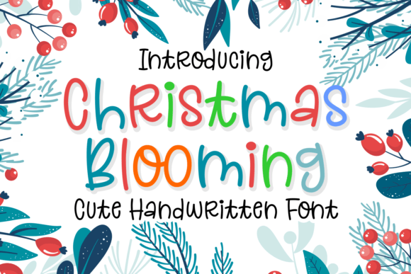 Christmas Blooming Font - Featured Image