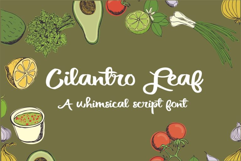 Cilantro Leaf Font - Featured Image