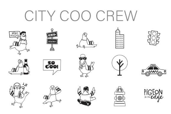 City Coo Crew Dingbats Font - Featured Image