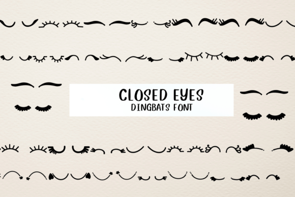 Closed Eyes Font - Featured Image