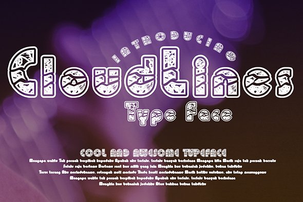 CloudLines Font - Featured Image